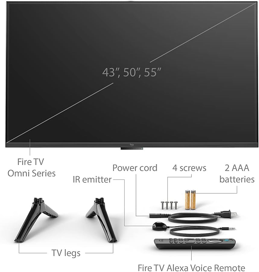 Like-New - Amazon Fire TV 50' Omni Series 4K UHD smart TV, hands-free with Alexa