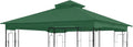 Garden Winds Reinforced RipLock 350 Replacement Canopy Top Cover Compatible with Garden Treasures 10' x 10' Gazebo Model L-GZ724PST-B - Green