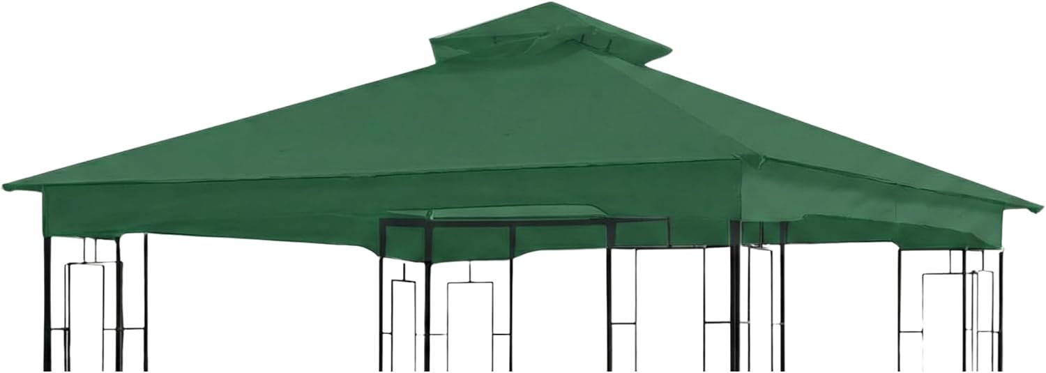 Garden Winds Reinforced RipLock 350 Replacement Canopy Top Cover Compatible with Garden Treasures 10' x 10' Gazebo Model L-GZ724PST-B - Green
