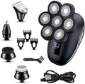 Head Shavers for Bald Men, Waterproof 7-blade shaving machine rechargeable beard bald electric shaver for men body hair trimmer grooming kit electric razor (Color : 5IN1)