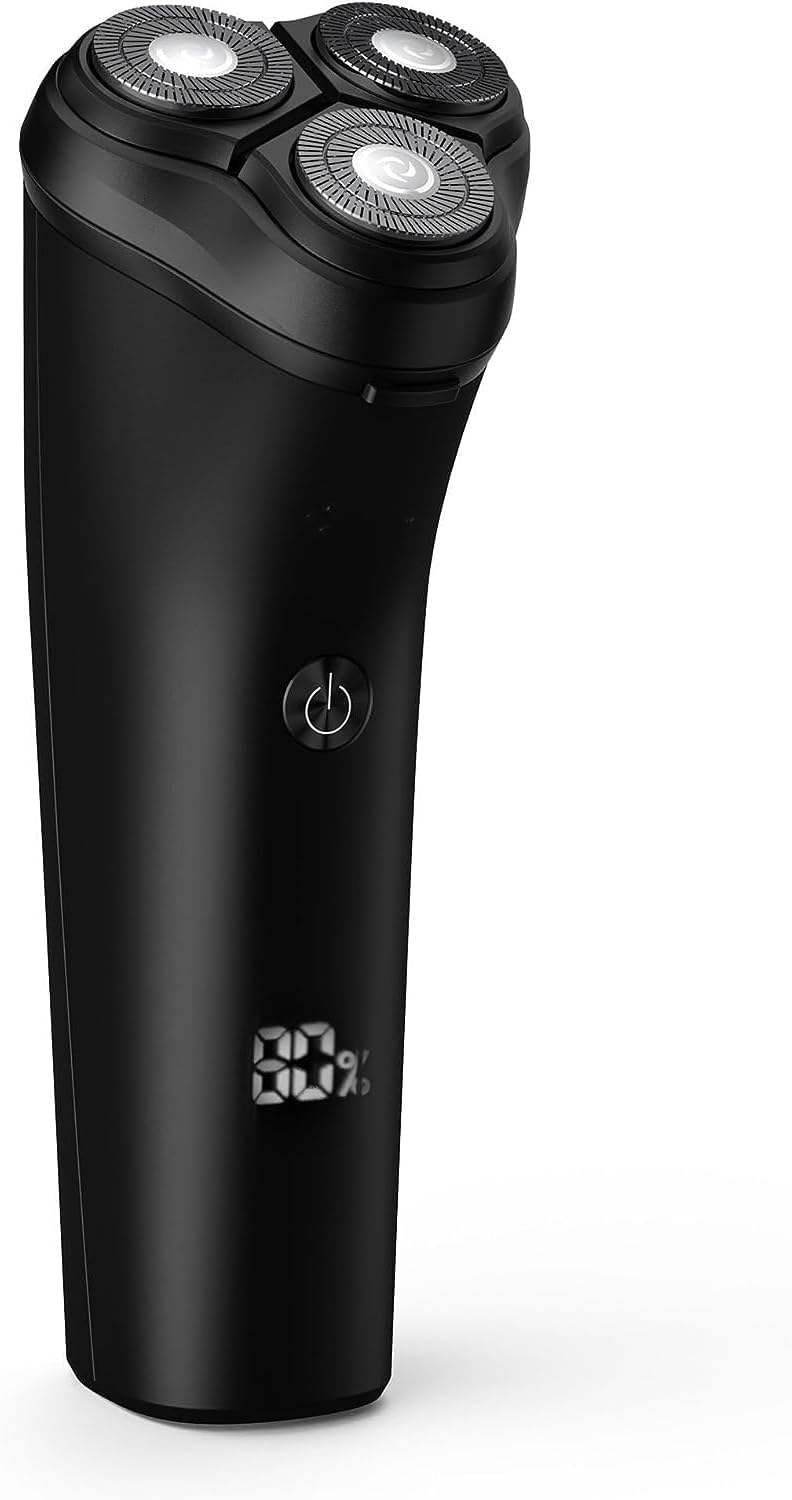 Electric Shavers for Men, Rechargeable IPX7 Waterproof Electric Shaver Men's Rotary Shavers Electric Shaving Razors with LED Smart Screen
