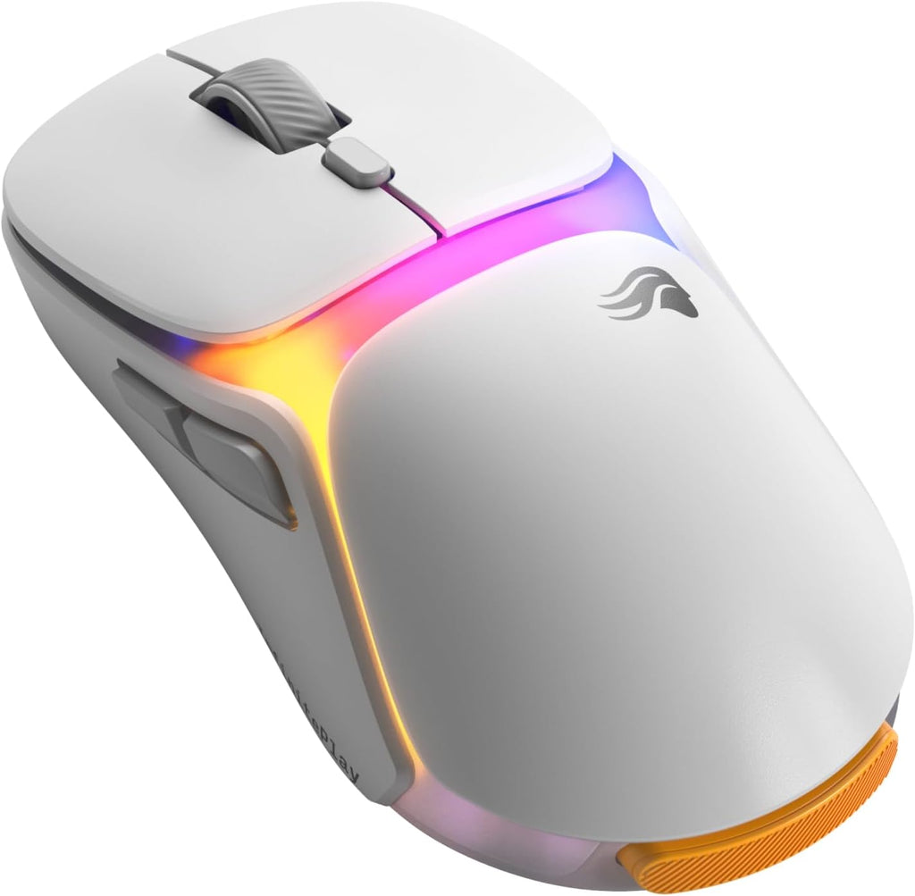 GLORIOUS Gaming Model O3 Wireless Gaming Mouse - InfinitePlay Swappable Battery, 130H Battery Life, 8k Polling, 130M Optical Switches, Ultralight 66g, 30K DPI Optical Sensor, RGB - White