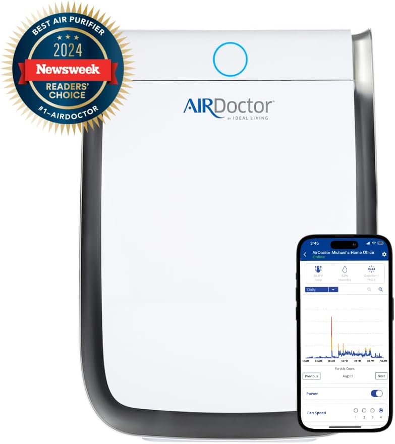 AIRDOCTOR 5500i SMART Air Purifier for Large Rooms & Open Concept and AIRDOCTOR 3500i SMART Air Purifier for Living Rooms & Bedrooms Bundle. 3 Stage Filtration with Pre-Filter, UltraHEPA, Carbon/VOC.