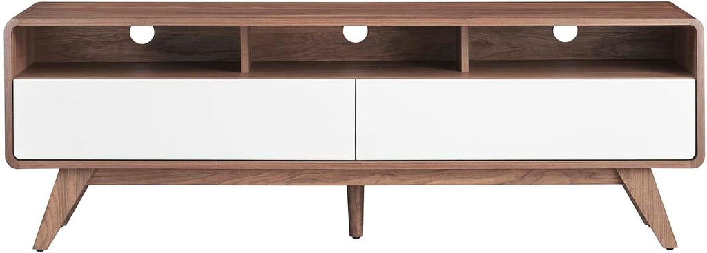 Modway Transmit Entertainment-Stands, 60 Inch, Walnut White
