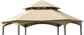 Garden Winds Reinforced RipLock 350 Replacement Canopy Top Cover Compatible with Southbay Hexagon 12' x 12' Gazebo Models L-GZ793PST-A, A111005500 - Beige