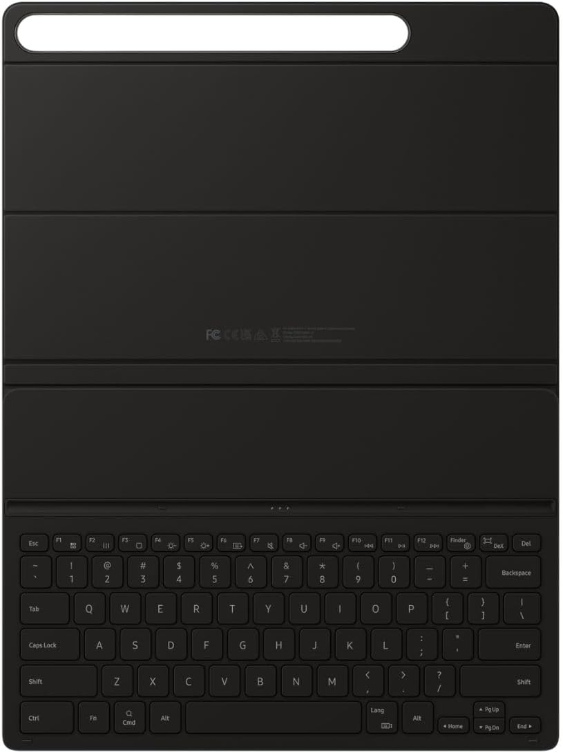 SAMSUNG Galaxy Book Cover With Slim AI Key for Tab S10+, S9+ & S9FE+ - Lightweight Design, Full Keyboard Experience, Wireless Sharing (International Version) - Black