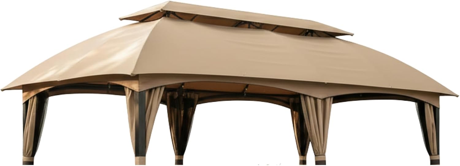 Garden Winds Reinforced RipLock 350 Replacement Canopy Top Cover Compatible with ABCCanopy, MasterCanopy, Cooshade 10' x 20' Gazebo Models GHG-054, GHG-1020 - Beige