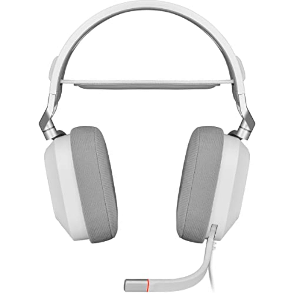 Corsair HS80 RGB USB Premium Gaming Headset with Dolby Audio 7.1 Surround Sound (Broadcast-Grade Omni-Directional Microphone, Memory Foam Earpads, High-Fidelity Sound, Durable Construction) White