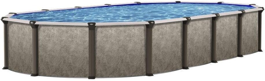 In The Swim 15'x 24' Oval Above Ground Swimming Pool - Epic Package - Featuring: Sand Filter, Pump System and A-Frame Ladder