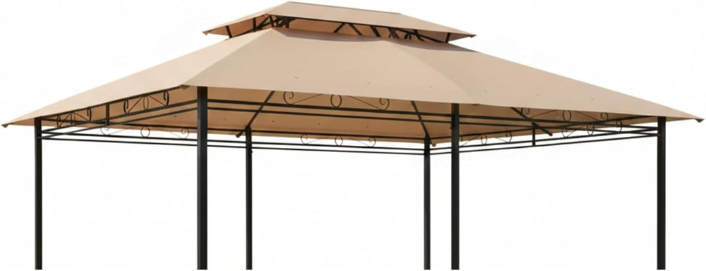 Garden Winds Reinforced RipLock 350 Replacement Canopy Top Cover Compatible with Outsunny 10' x 13' Gazebo Models 01-0154, 84C-050 - Beige
