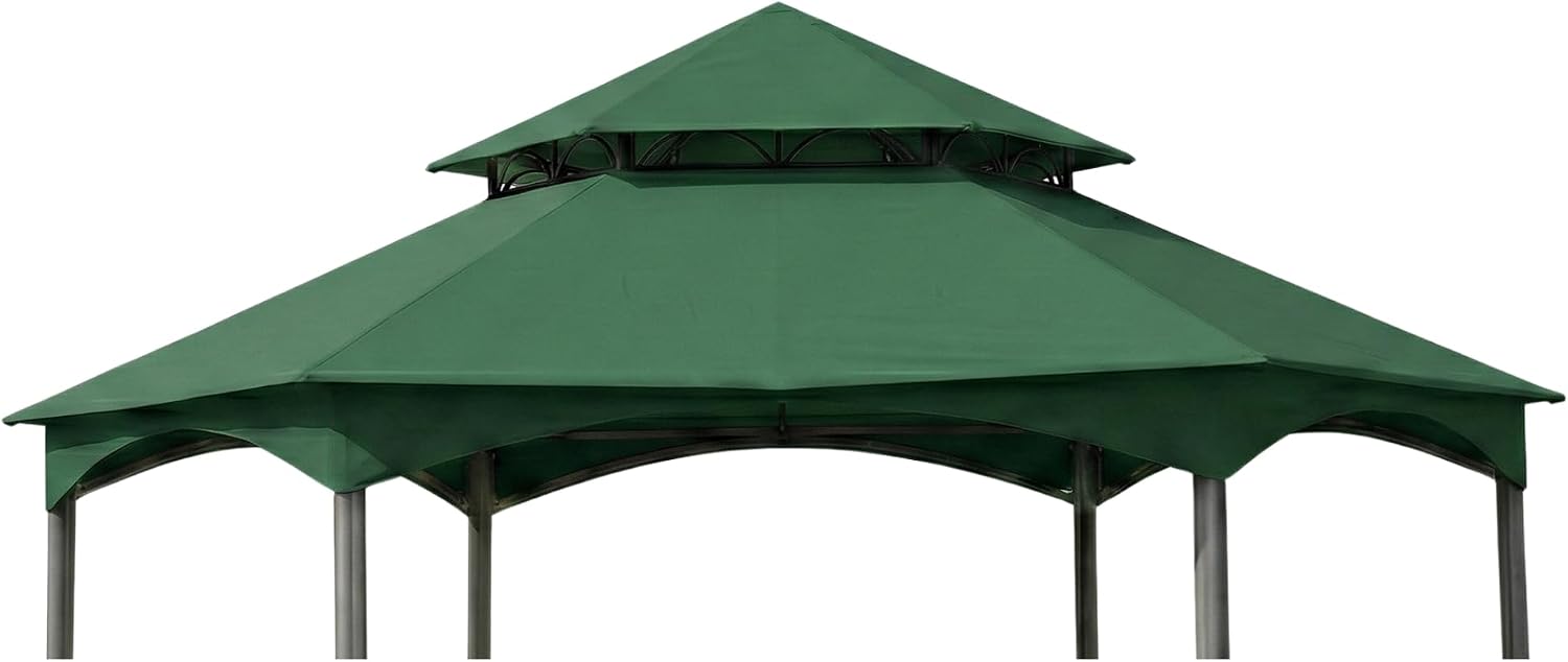 Garden Winds Reinforced RipLock 350 Replacement Canopy Top Cover Compatible with Southbay Hexagon 12' x 12' Gazebo Models L-GZ793PST-A, A111005500 - Green