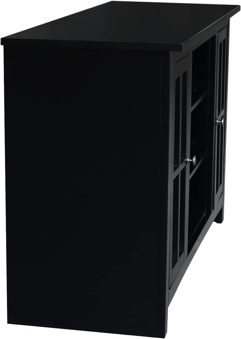 IC INTERNATIONAL CONCEPTS Entertainment/TV Stand with Open Shelves and 2 Doors in Black - 48' Height