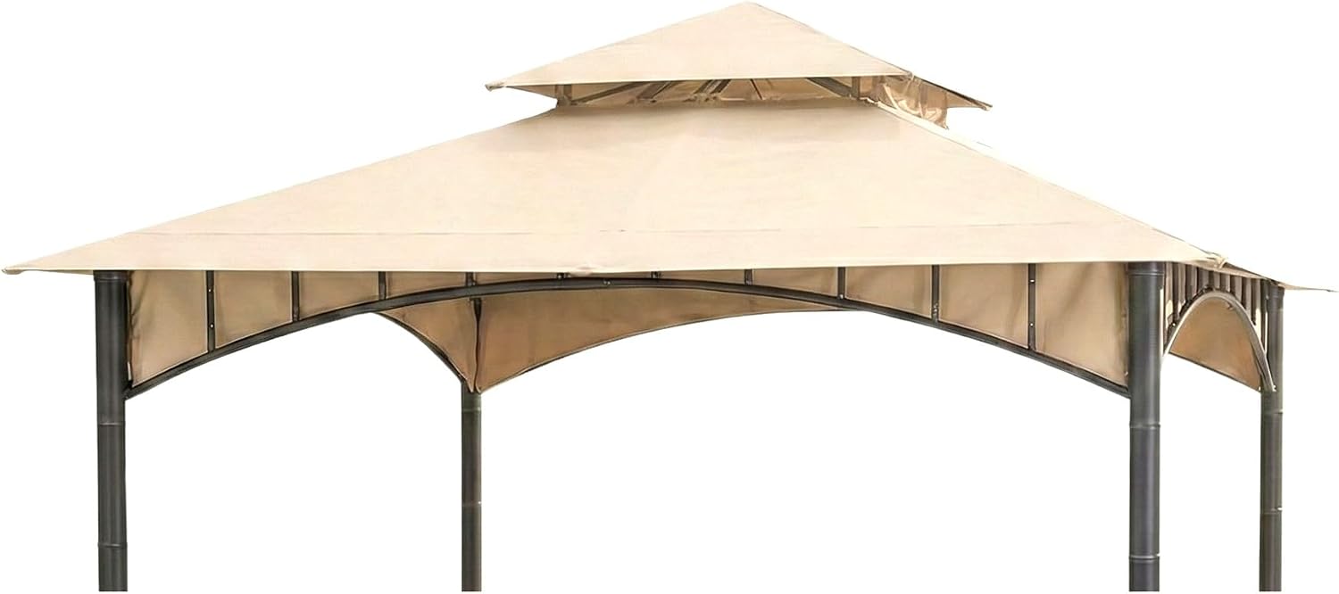 Garden Winds Durable Replacement Canopy Top Cover Compatible with The D-GZ136PST-N Summer Breeze 10' x 10' Gazebo - Classic Sand, 350
