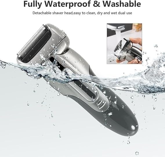 Electric Shavers for Bald Men, Reciprocating Electric Shaver 3 Blade Shaving System USB Rechargeable Shaving Machine for Men
