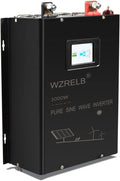 WZRELB 3000W Split Phase Pure Sine Wave Inverter, 48V DC to 120V/240V AC, 4 AC Outlets, Hardwire Terminal, High Efficiency up to 91.6%