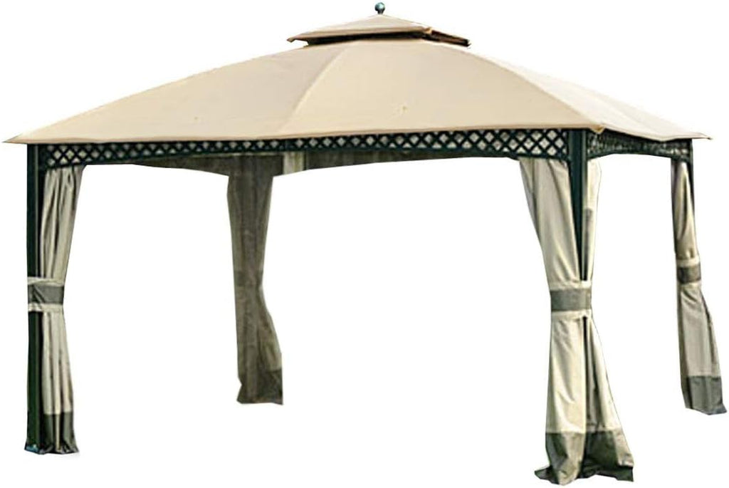 Garden Winds Reinforced RipLock 350 Replacement Canopy Top Cover Compatible with Windsor Dome 10' x 12' Gazebo Models L-GZ717PST-C, A111001701 - Beige
