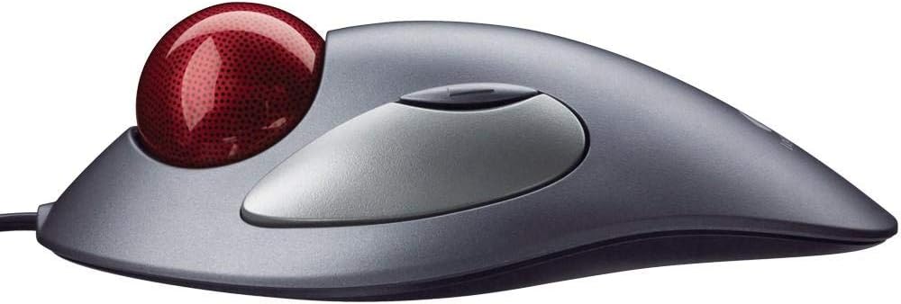 Logitech Trackman Marble Trackball Mouse - Wired USB Ergonomic Mouse for Computers, with 4 Programmable Buttons