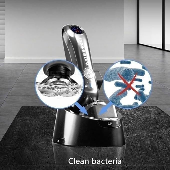 Electric Shavers for Men, Wet Dry Rechargeable Pro Electric Shaver Beard Electric Razor for Men Facial Shaving Machine with Smart Cleaner