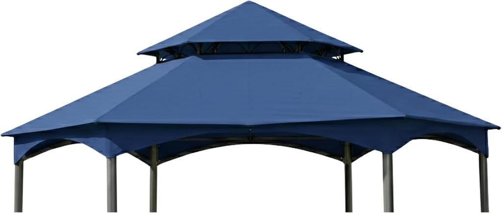 Garden Winds Reinforced RipLock 350 Replacement Canopy Top Cover Compatible with Southbay Hexagon 12' x 12' Gazebo Models L-GZ793PST-A, A111005500 - True Navy