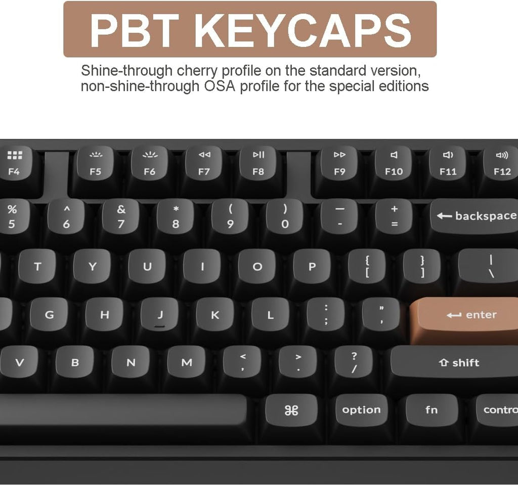 Keychron K10 HE QMK Wireless Gaming Custom Mechanical Keyboard, 2.4 GHz/Bluetooth/Wired Full-Size Hot-Swappable Programmable RGB Backlit Gateron Magnetic Switches for Mac Windows, Wood Frame-Black