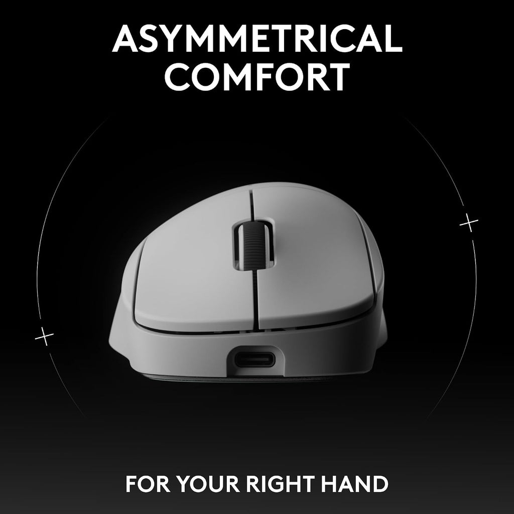Logitech PRO X Superlight 2 DEX Wireless Gaming Mouse, White | Lightweight, Hero 2 Sensor, 44k DPI, 5 Programmable Buttons, Lightspeed Wireless, Right Hand, PC/Mac | Signature Series Charging Dock