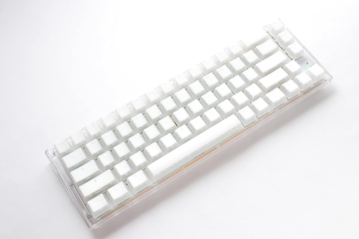 Ducky One 3 SF Aura 65% Mechanical Keyboard: Quack Mechanics Dampening, Hot-Swappable Cherry MX Red Switches, High-Density PBT Tripleshot Keycaps, RGB, US, White