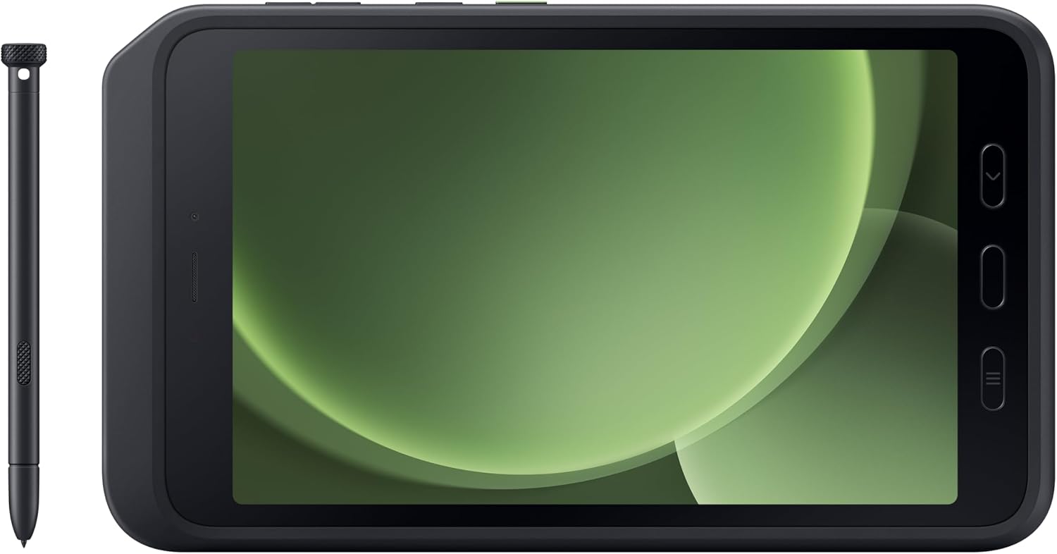 SAMSUNG Galaxy Tab Active5 5G Enterprise Edition SM-X306B (GSM, International Version) 128GB + 6GB RAM, 8' Inch Android Factory Unlocked Rugged Tablet - Green