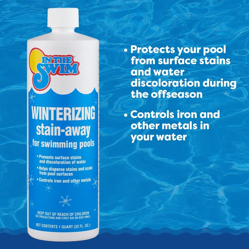 In The Swim Swimming Pool Winterization Bundle: Includes a 20'x40' Rectangle Economy Swimming Pool Winter Cover, 35k Gallon Pool Winter Closing Kit, and 12 Double Chamber 10' Water Tubes