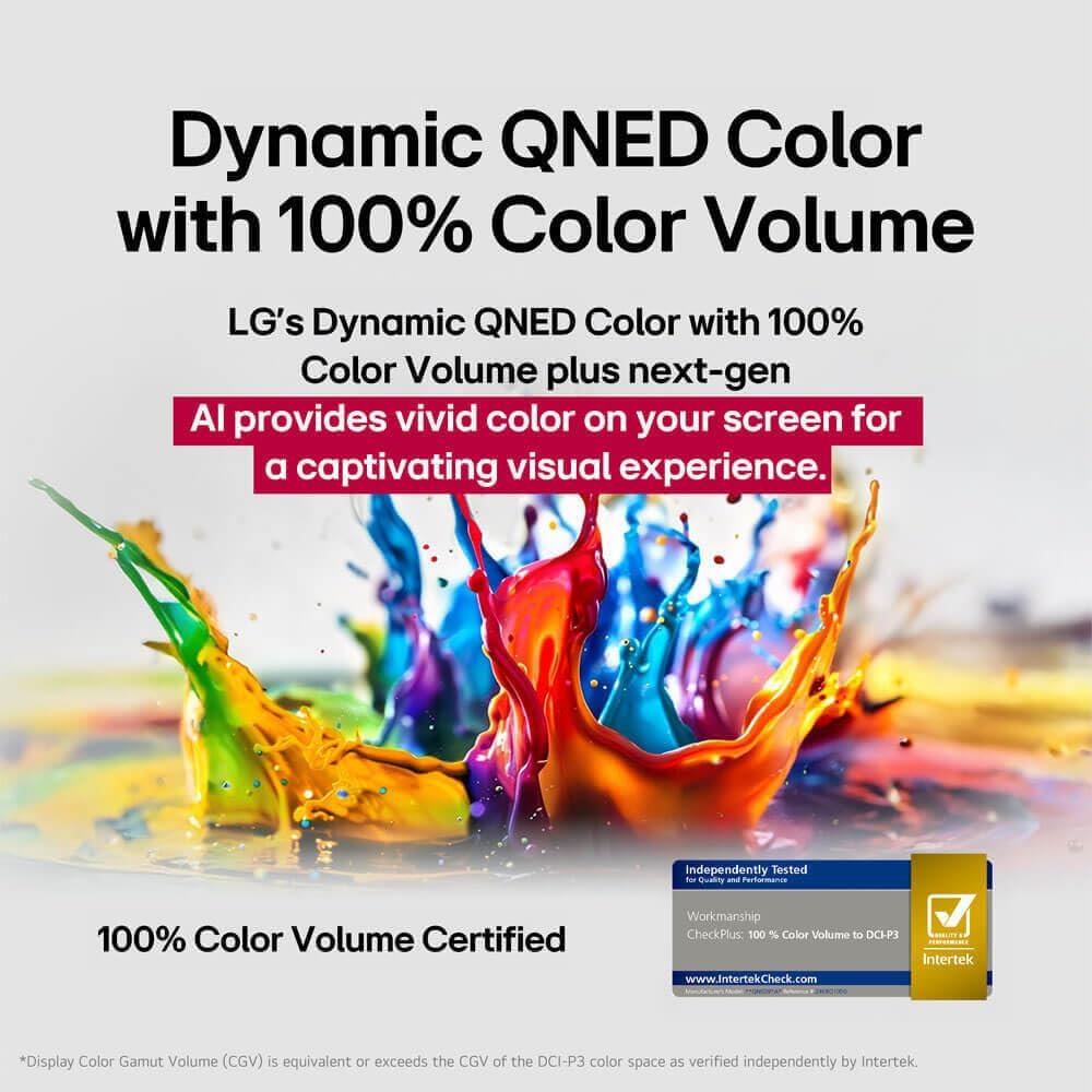 LG 100QNED85A 100 inch Class QNED85A Series 4K evo AI MiniLED Smart webOS TV (2025)