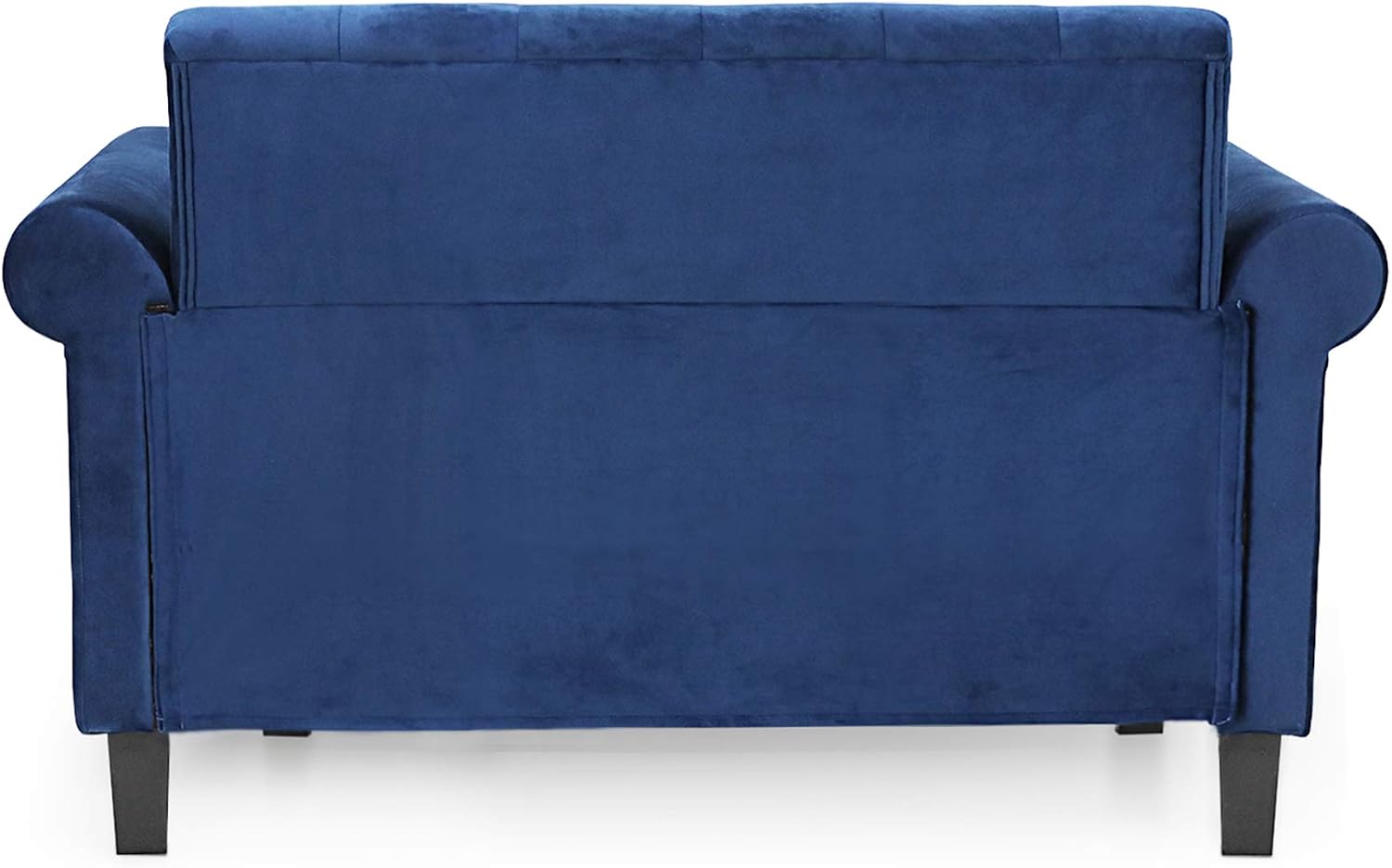 Furinno Bastia Vintage Modern Chesterfield Button Tufted Loveseat/Sofa Couch for Living Room, Navy Velvet