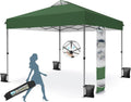 MFSTUDIO 10x10 Pop up Canopy Tent, Gazebo Shelter Sun Shade Canopies One Push Setup Portable Popup Easy Set up Tents with Vented Top,Storage,4 Sandbags,for Beach,Parties,Camping