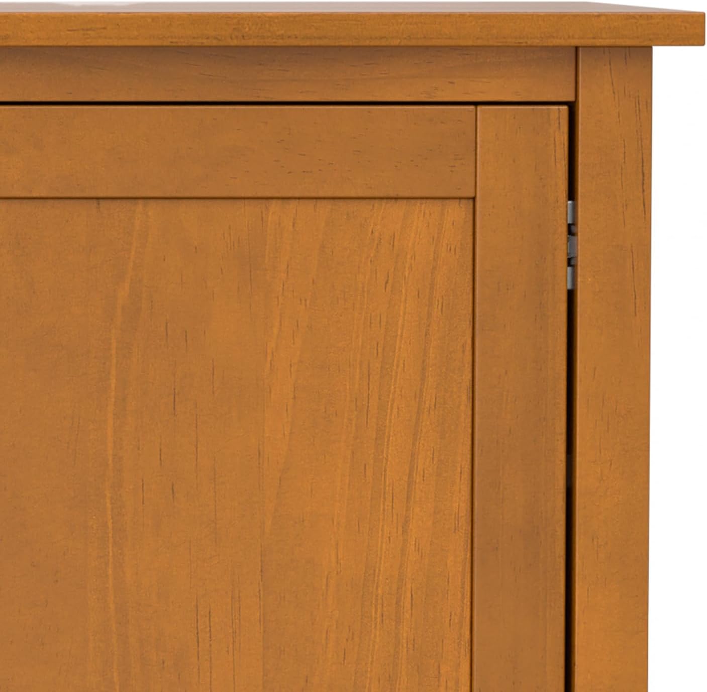 SIMPLIHOME Warm Shaker TV Stand - 60 inch Wide Solid Wood Media Console in Light Golden Brown, Transitional Entertainment Center for Living Room for TVs up to 65 Inches with Cable Management