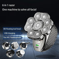 Electric Shavers for Men, 6 in 1 Men's Bald Head Electric Shaver 9 Blades Floating Heads Beard Nose Ear Hair Trimmer Clipper Facial Brush Rechargeable Razor
