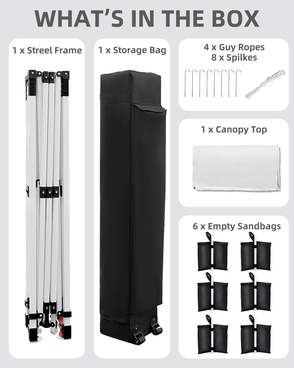 10x20 Pop Up Canopy Tent，Gazebos One-Button Instant Setup, Heavy-Duty 210D Oxford Fabric & Rust-Proof Frame - 3 Adjustable Heights, Roller Bag, 4 Sandbags - UV Protection for Beach, Party