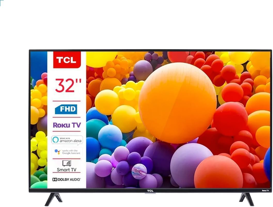 TCL 32S357 32' Class 3 Series Full HD LED Smart Roku TV Works with Siri, Alexa, and Google Assistant (Renewed)