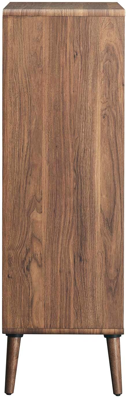 Modway EEI-6230-WAL-WHI Transmit Display Cabinet Bookshelf, Walnut White