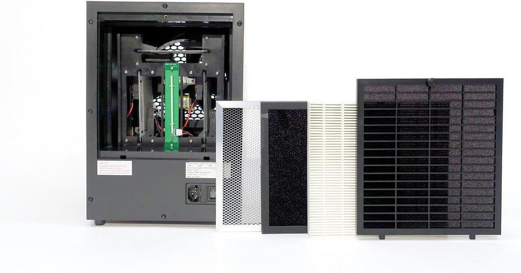 OdorStop OSAP7B - 7 in 1 Air Purifier with True HEPA Filter, Active Carbon, Ionizer, TiO2, 3 Ozone Plates and Remote Control