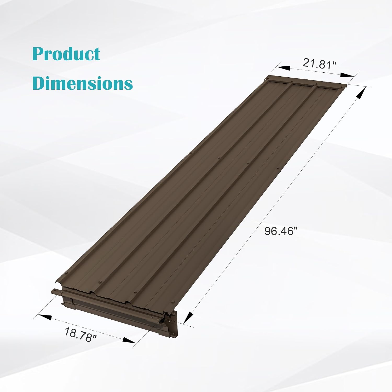 Domi Wall Mounted Gazebo Connector Kit for 8ft Width Outdoor Lean-to Gazebos, Pre-Assembled Rustproof Expansion Linker for 8'x8' and 8'x10' Hardtop Gazebos, Brown