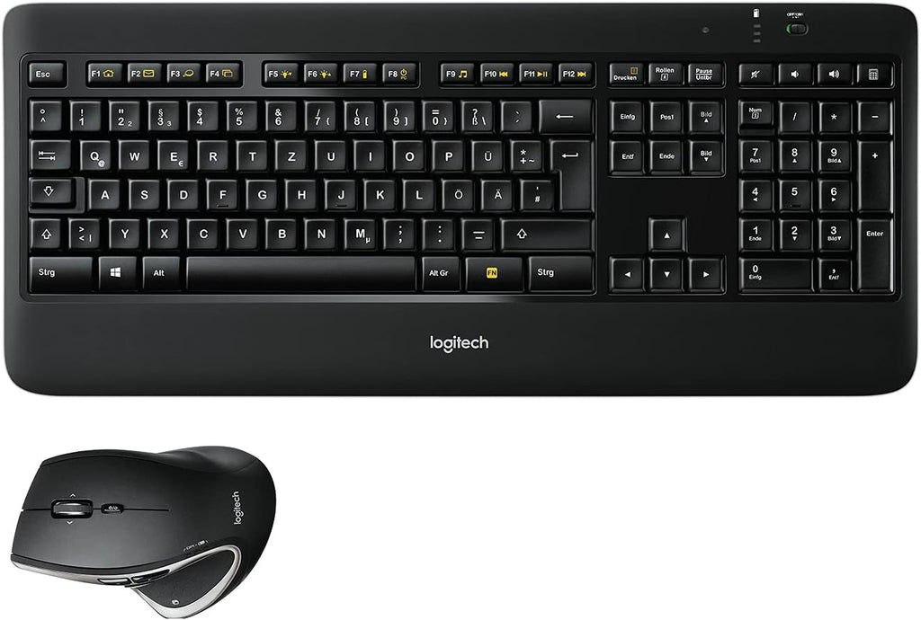 Logitech Wireless Performance Combo MX800, Backlit Keyboard, Wireless USB Mouse for PC