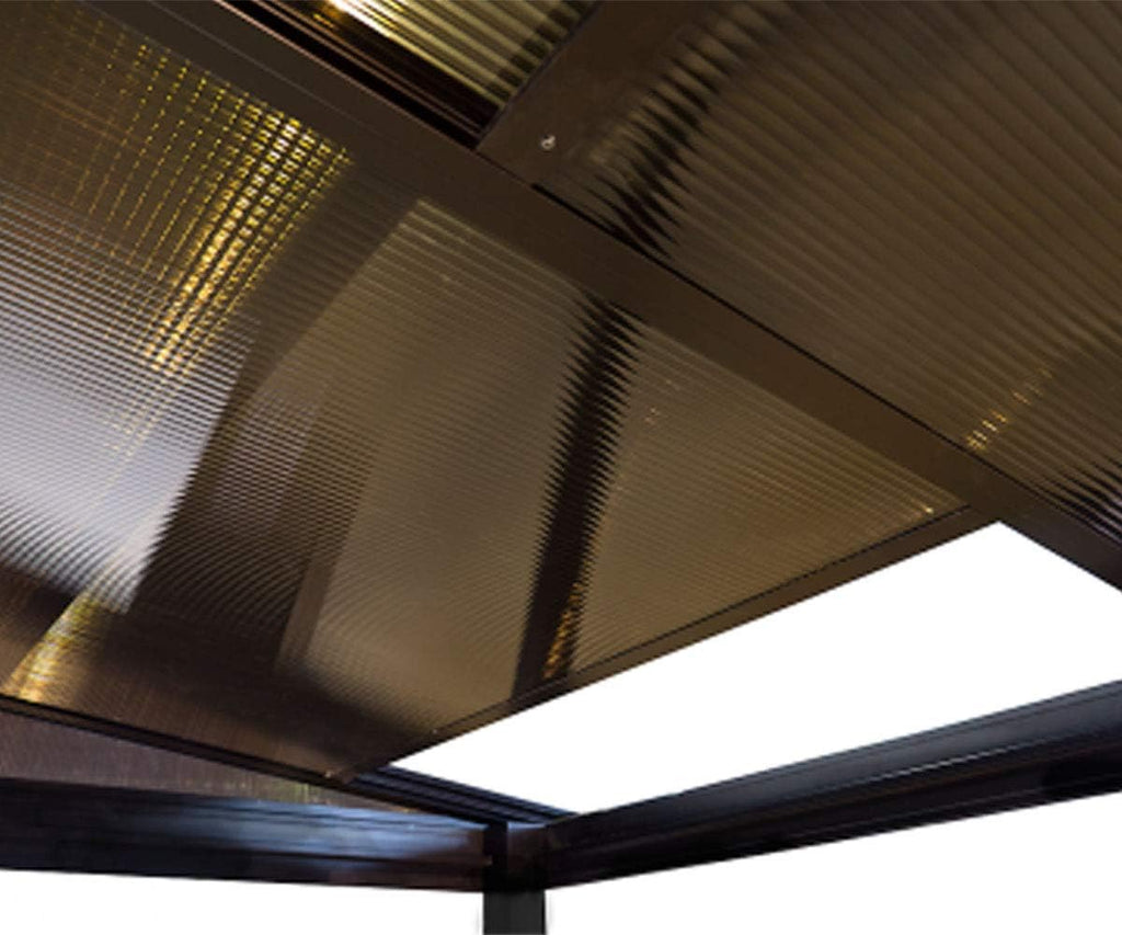 Sojag Outdoor 10' x 12' Sutton Wall-Mounted Hardtop Gazebo Outdoor Sun Shelter