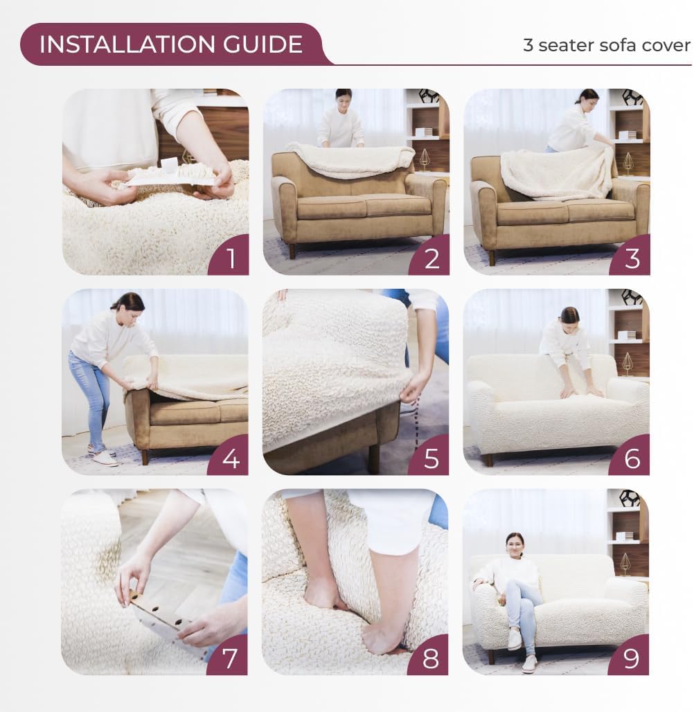PAULATO BY GA.I.CO. Stretch Armchair Cover - Sofa Slipcover - Loveseat Slipcover - 1-Piece Form Fit Washable Protector for Pet - Mille Righe Collection - Bordo (64'-85' Wide)