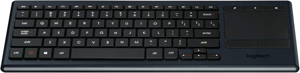 Logitech K830 Illuminated Living-Room Keyboard with Built-in Touchpad – Easy-Access Media Keys and Shortcut Keys for Windows or Android