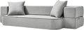 SUYOLS 2-in-1 Folding Sofa Bed with Pillows - Folding Chair Floor Couch & Sleeping Mattress - Washable Cover & Memory Foam Sleeper Chair for Living Room/Guest Room/Apartment/Loft, Light Gray, Twin XL