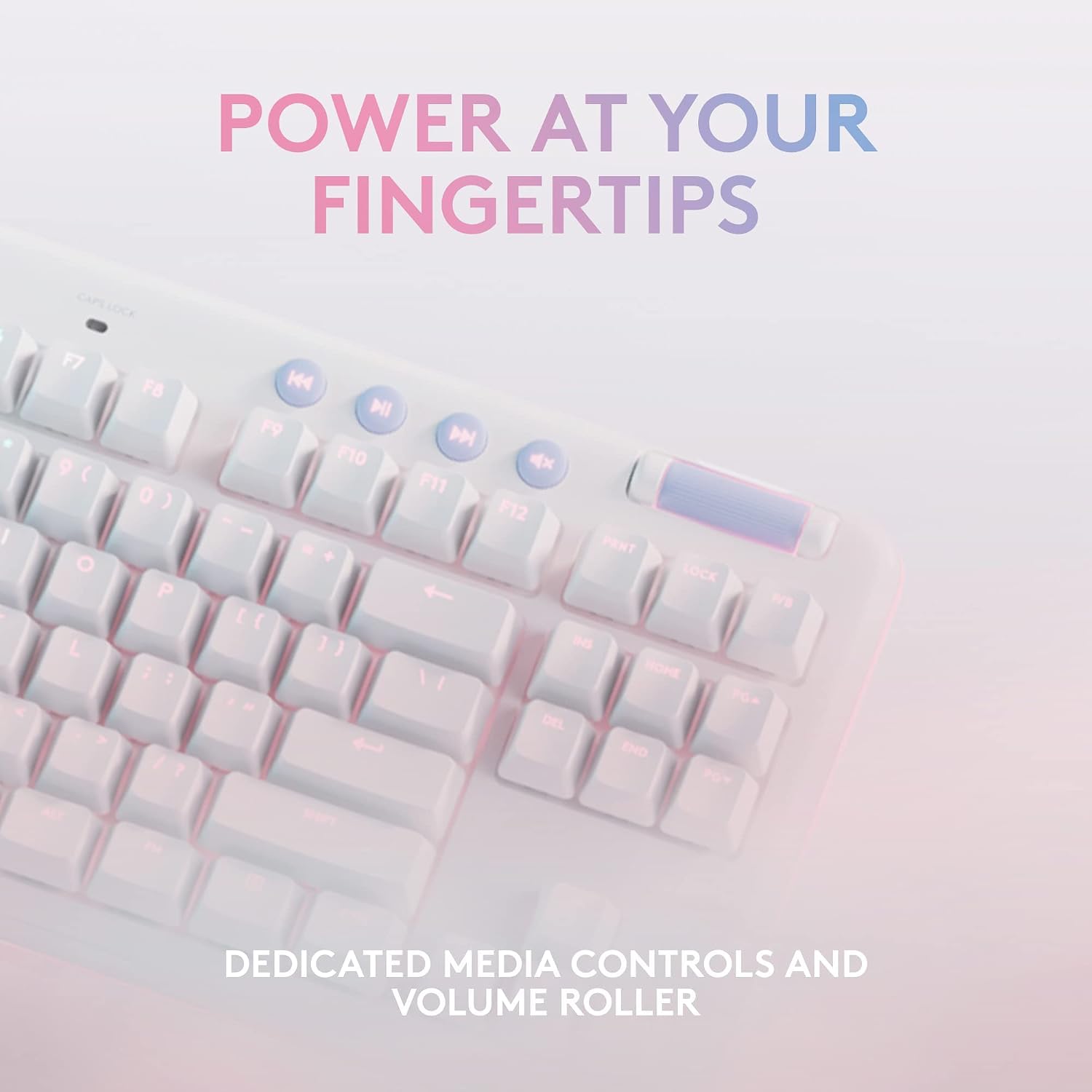 Logitech G713 Wired Mechanical Gaming Keyboard Tactile + G705 Wireless Gaming Mouse Bundle - White Mist