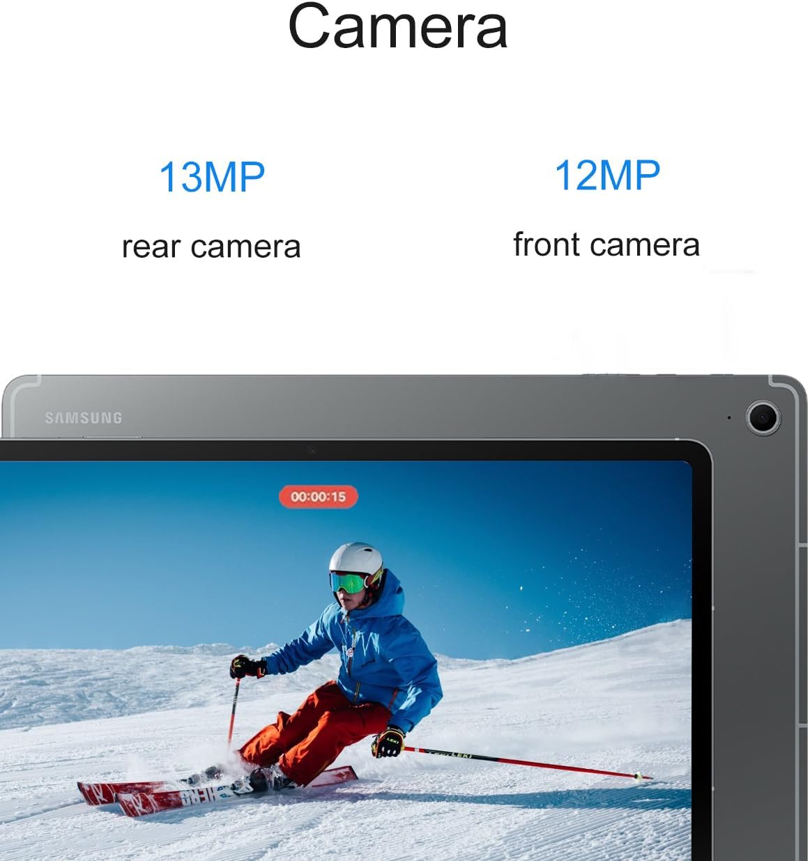 Samsung Galaxy Tab S10 FE Android Tablet (10.9' 2K+ Touchscreen, 8-Core, 8GB RAM, 256GB Storage (128GB+128GB SD Card)), S Pen, Long Battery Life, Dual Cameras, Lightweight, SM-X520, NA Version, Gray