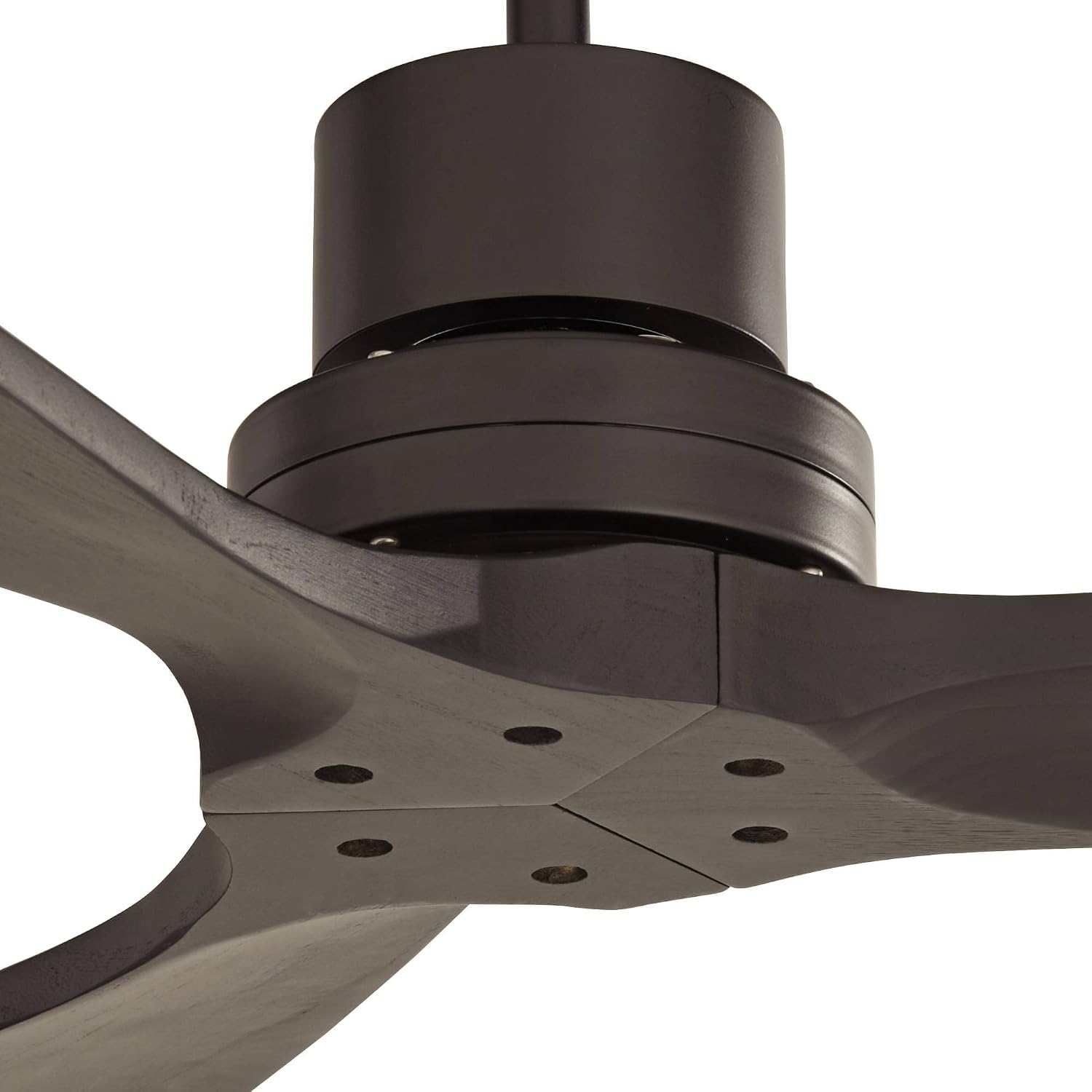 Casa Vieja 52' Delta-Wing DC Modern Industrial 3 Blade Indoor Outdoor Ceiling Fan Remote Control Matte Black Wood Damp Rated for Patio Exterior House Porch Gazebo Garage Barn