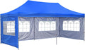 GDY 10x20 Ft Outdoor Pop Up Canopy Tent, Commercial Portable Instant Folding Gazebos Waterproof Canopies with Carrying Bag