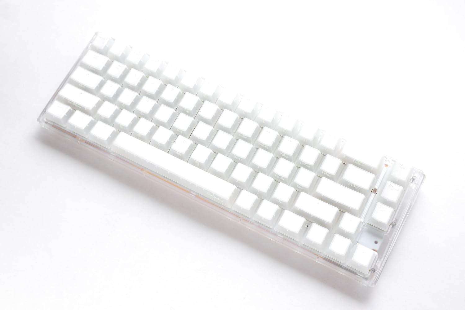 Ducky One 3 Aura 65% Mechanical Keyboard: Quack Mechanics Dampening, Hot-Swappable Cherry MX Speed Silver Switches, High-Density PBT Doubleshot Keycaps, RGB, US, Aura White
