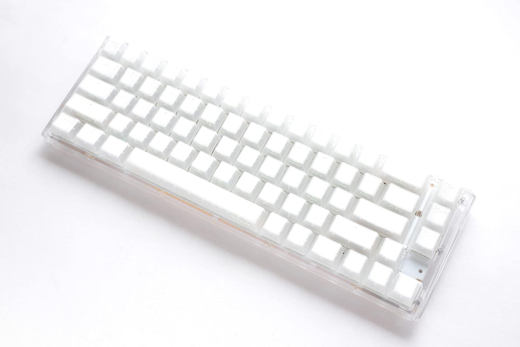 Ducky One 3 SF Aura Clear White 65% Hotswap RGB LED Double Shot PBT Mechanical Keyboard Cherry MX Silent Red