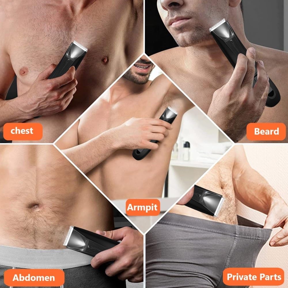 Hair Cutting Tool, Washable Electric Groin Body Trimmer for Men Women Ball Shaver & Body Groomer Beard Grooming Rechargeable Pubic Hair Trimmer